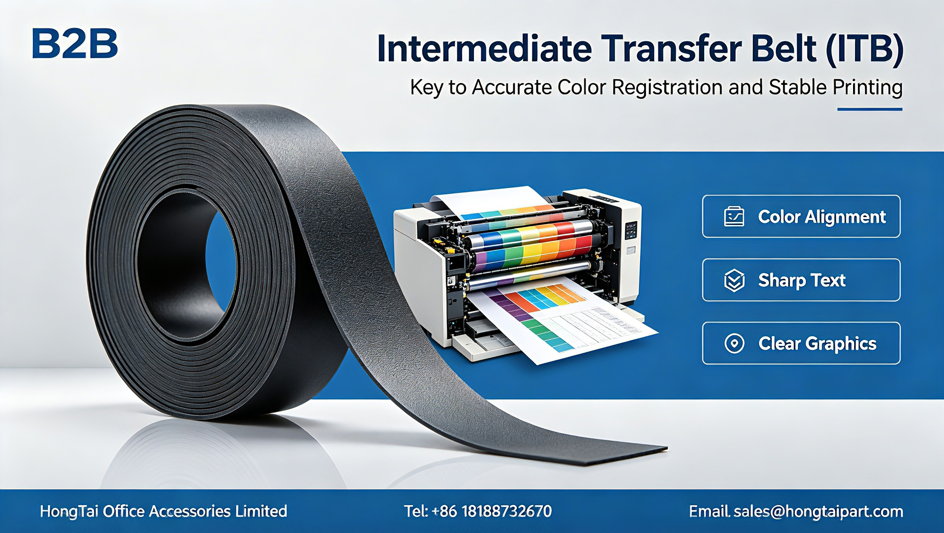 Derniers blogs de l'entreprise sur What Does a Transfer Belt Do in Color Copiers? | ITB Function & Common Issues