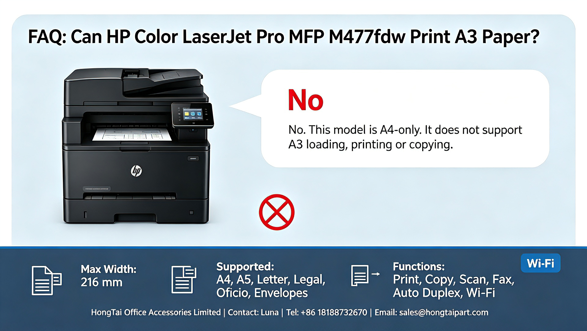 Derniers blogs de l'entreprise sur HP Color LaserJet Pro MFP M477fdw A3 Printing: Does M477fdw Support A3 Paper Size
