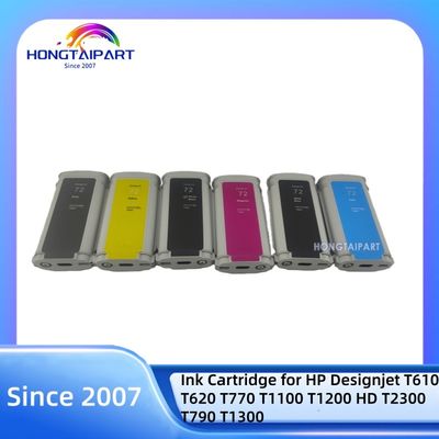 acheter Empty Ink Cartridge-130ML 72 C9403A-MK C9370A-PK C9371A-C C9372A-M C9373A-Y C9374A-G for HP Designjet T610 T620 T770 T1100 T1200 HD T2300 T790 T1300 Compatible fabrication en ligne