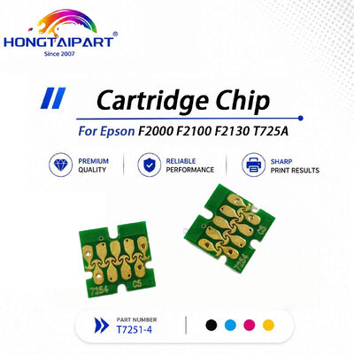 T7251‐4 Une seule fois puce de cartouche de contact solide calibrage précis Compatible pour Epson F2000 F2100 F2130 T725A